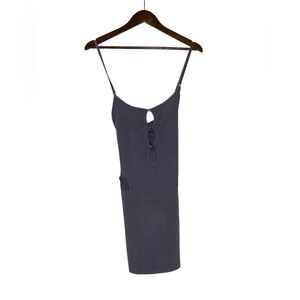H:ours By Revolve Rowan Women Cut Out Mini Dress Front Waist Laddered XL NEW